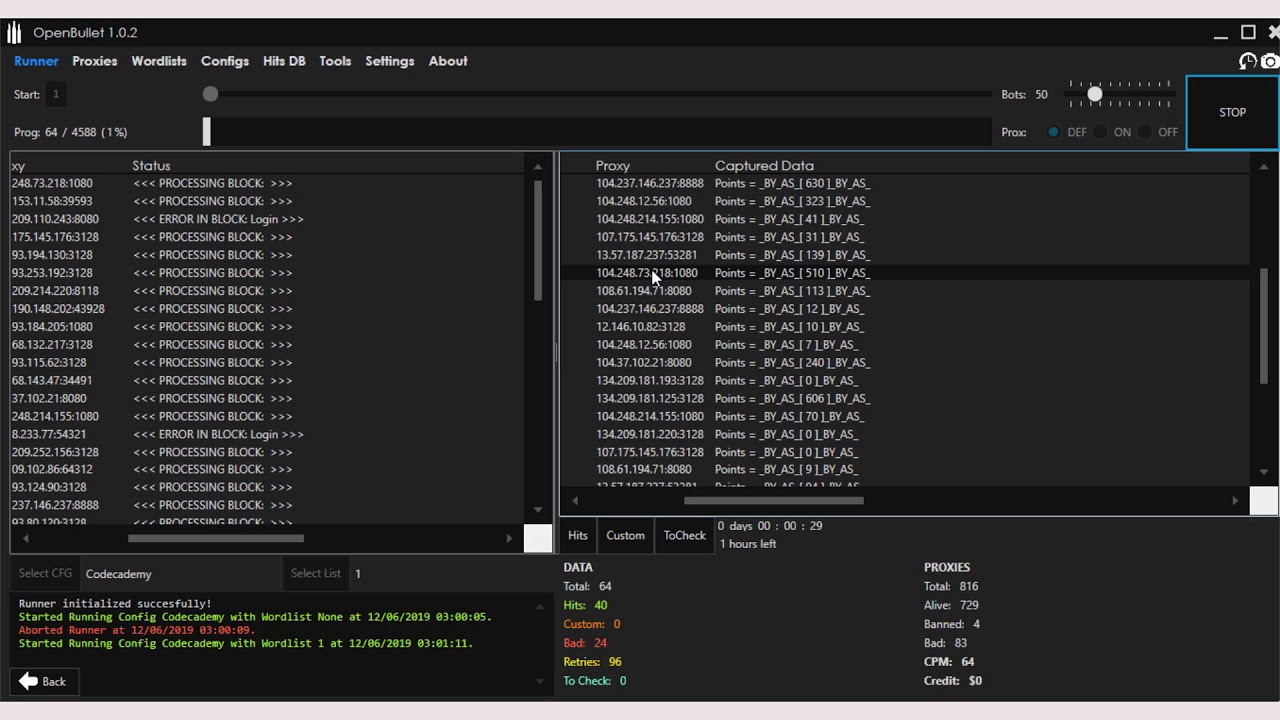 OpenBullet Interface